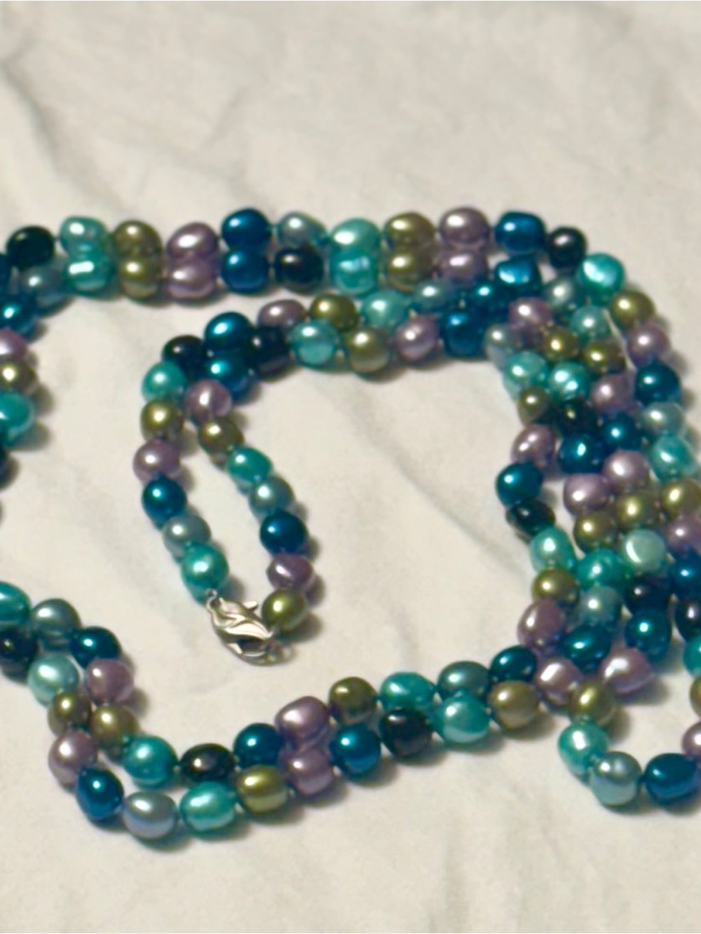 Honora 56" Multi-Color Freshwater Cultured Pearl Rope Necklace 925 Sterling